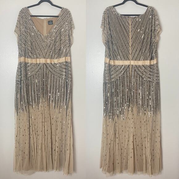 ADRIANNA PAPELL DRES GOWN 24W MOTHER OF THE BRIDE - Picture 2 of 16